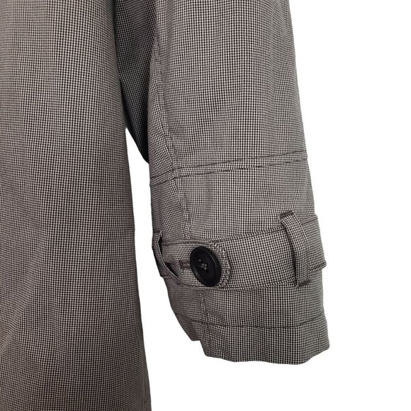 Ted Baker Endurance Trench Coat Mens Size 38 Micro Houndstooth Cotton Blend - Picture 13 of 16